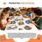Beadora & Woooowshow 5.0mm Perler Beads DIY Kit – 18 Colors, 5000 Beads, 14 Design Patterns, Complete Craft Starter Set
