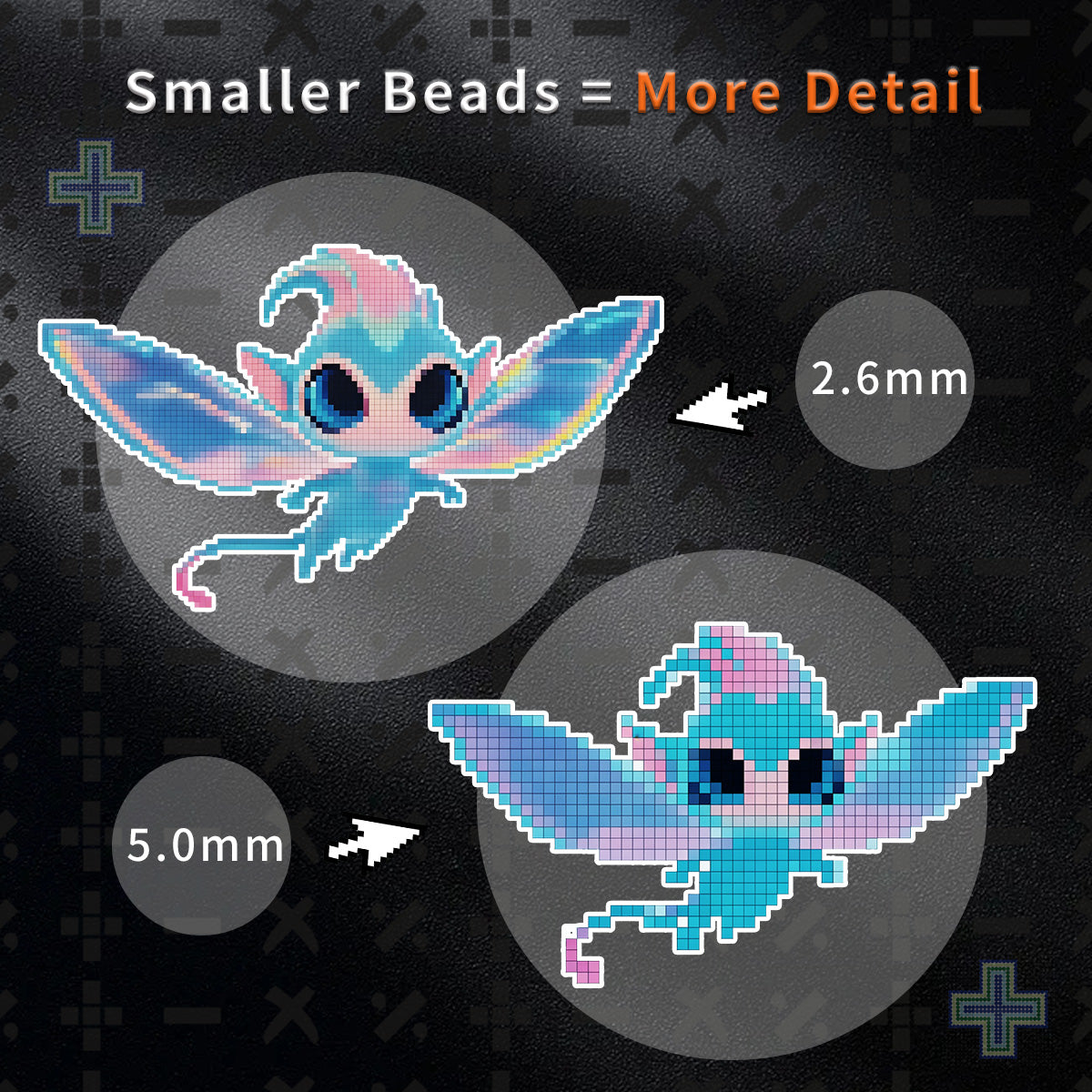 Beadora & Woooowshow 2.6mm Perler Beads DIY Kit – 48 Colors, 24000 Beads, 32 Pattern Designs, Complete Creative Craft Set